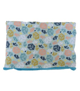 Braga de Cuello con Coralina Hojas Celeste