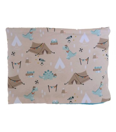 Braga de Cuello con Coralina Turquesa y Dinosaurios