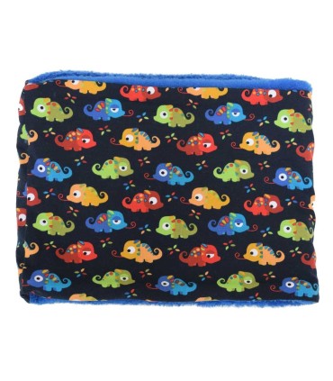 Braga de Cuello con Coralina Azul y Camaleones