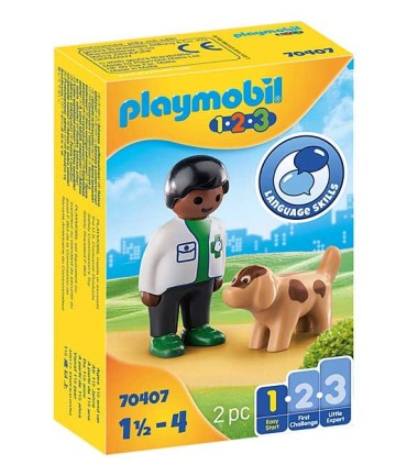 Veterinario con Perro Playmobil 70407