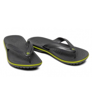 Chancla Crocs Crocband Flip Graphite/Volt Green
