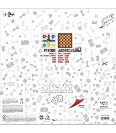 Tablero Parchís Ajedrez Damas