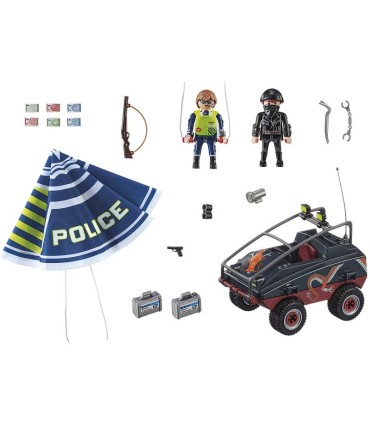 Policía en Paracaídas: Persecución del Vehículo Anfibio Playmobil 70781