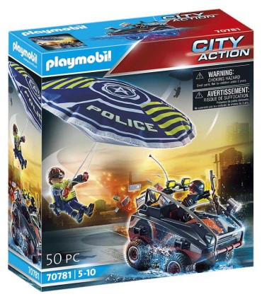 Policía en Paracaídas: Persecución del Vehículo Anfibio Playmobil 70781