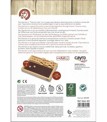 Juego Shut The Box Cayro