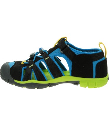 Sandalia Keen Seacamp II CNX Negro - Azul Brillante