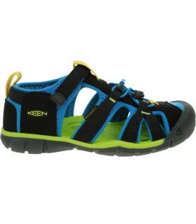 Sandalia Keen Seacamp II CNX Negro - Azul Brillante