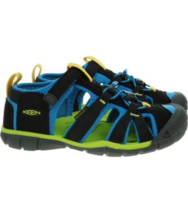 Sandalia Keen Seacamp II CNX Negro - Azul Brillante