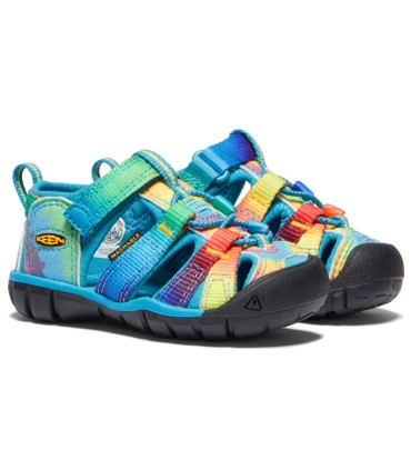 Sandalia Keen Seacamp II CNX Vivid Blue/Original Tie Dye Infantil