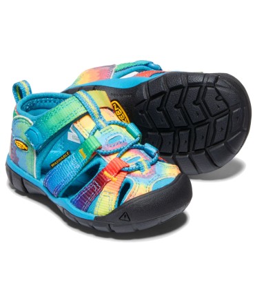 Sandalia Keen Seacamp II CNX Vivid Blue/Original Tie Dye Infantil