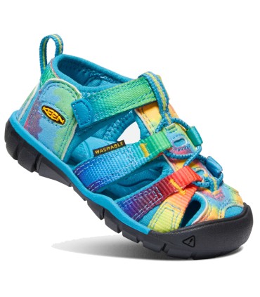 Sandalia Keen Seacamp II CNX Vivid Blue/Original Tie Dye Infantil