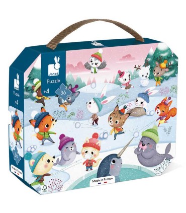 Puzzle Fiesta en la Nieve Janod 36 Piezas