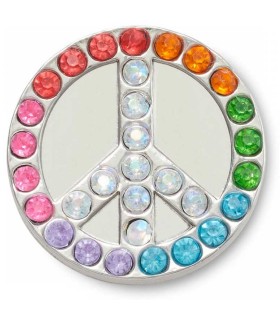 Jibbitz Signo De La Paz Con Purpurina