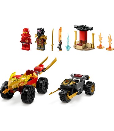 Batalla en Coche y Moto de Kai y Ras Lego 71789