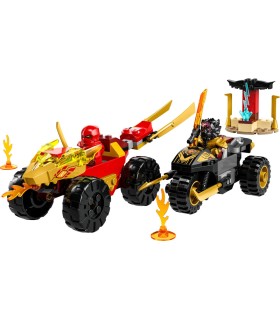 Batalla en Coche y Moto de Kai y Ras Lego 71789