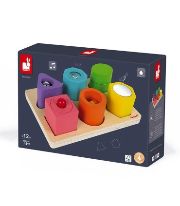 Puzzle Con 6 Figuras Sensoriales I Wood Janod