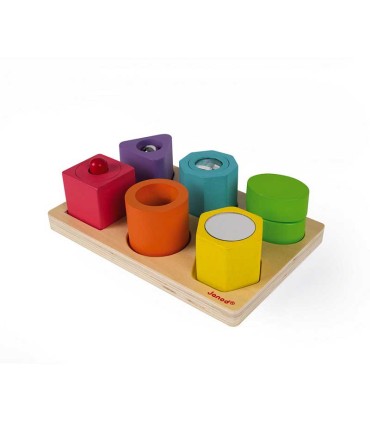 Puzzle Con 6 Figuras Sensoriales I Wood Janod