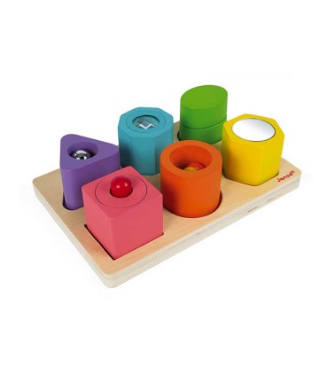 Puzzle Con 6 Figuras Sensoriales I Wood Janod