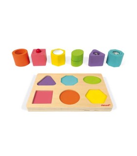 Puzzle Con 6 Figuras Sensoriales I Wood Janod