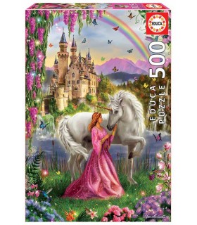 Puzzle Educa Hada y Unicornio 500 piezas