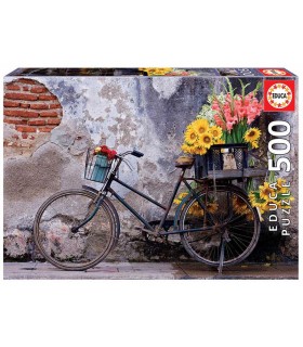 Puzzle Educa Bicicleta con Flores 500 Piezas