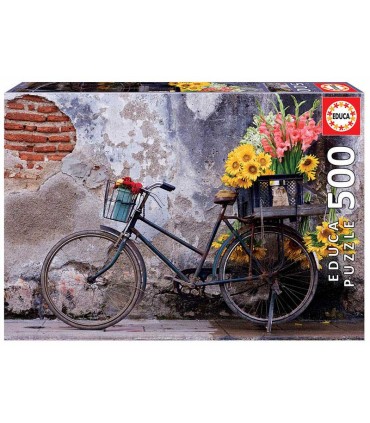 Puzzle Educa Bicicleta con Flores 500 Piezas