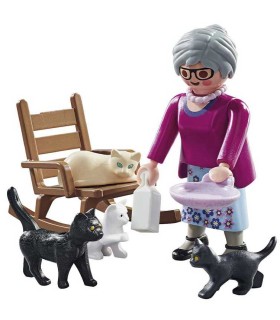 Abuela Con Gatos Playmobil 71172