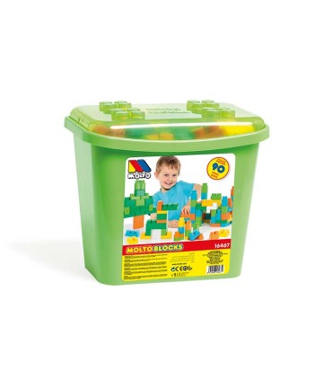 Caja De Bloques verde 35 Piezas Moltó