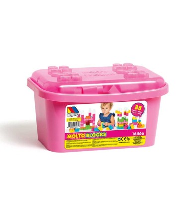 Caja De Bloques Rosa Moltó 35 Piezas