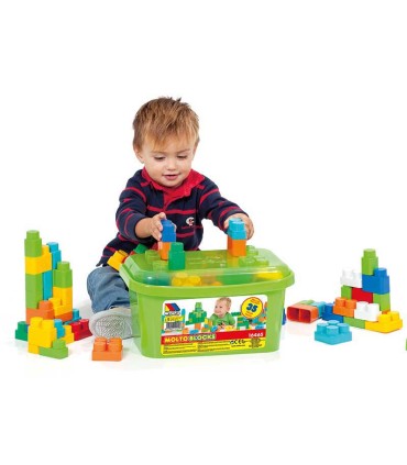 Caja De Bloques Verde Moltó 35 Piezas