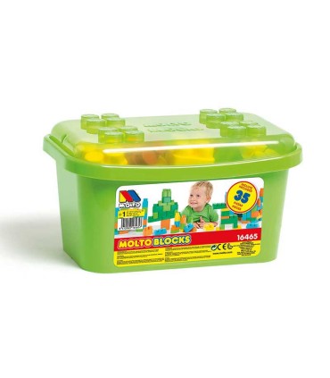 Caja De Bloques Verde Moltó 35 Piezas