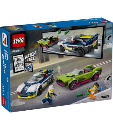 Coche De Policía Y Potente Deportivo Lego 60415