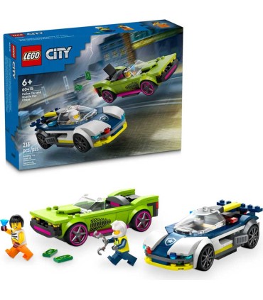 Coche De Policía Y Potente Deportivo Lego 60415