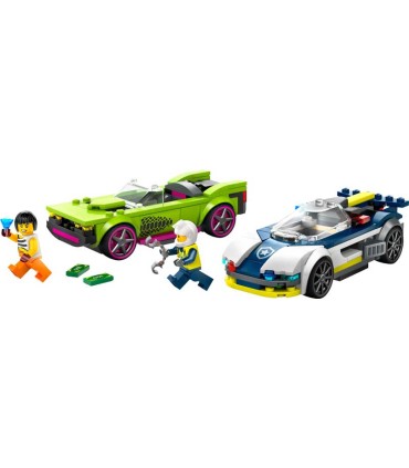 Coche De Policía Y Potente Deportivo Lego 60415