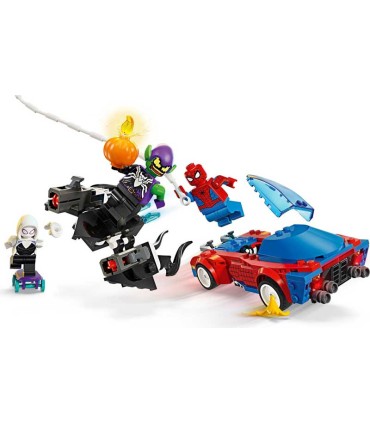 Coche De Carreras De Spider-Man Y Duende Verde Venomizado Lego 76279