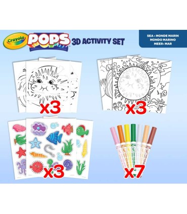Set De Actividades Color Pops 3D Mundo Marino Crayola
