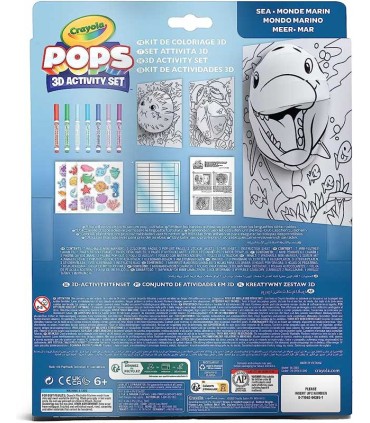 Set De Actividades Color Pops 3D Mundo Marino Crayola