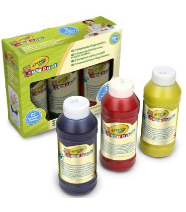 Pintura de Dedos Lavable Crayola 3 Botes