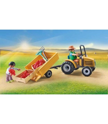 Tractor Con Remolque Y Cisterna Playmobil 71442