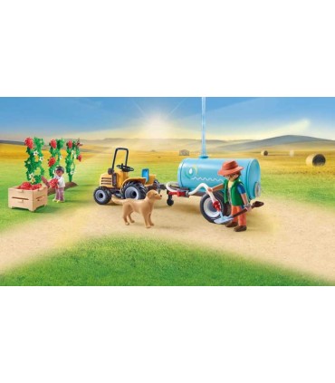 Tractor Con Remolque Y Cisterna Playmobil 71442