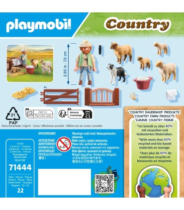 Pastor Con Rebaño De Ovejas Playmobil 71444