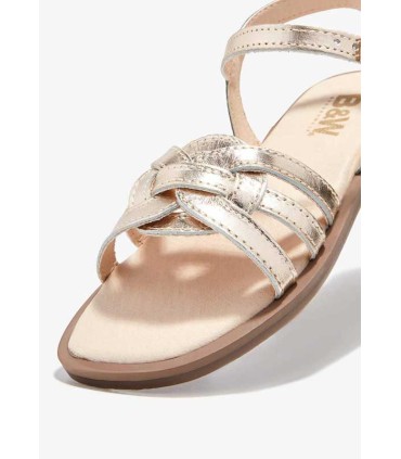 Sandalia B&W Oro Metalizado