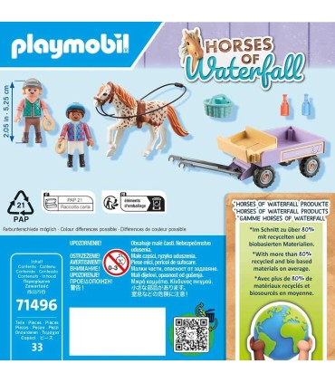 Carruaje Con Poni Playmobil Horses Of Waterfall 71496