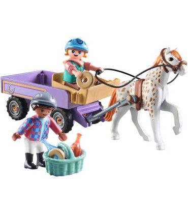Carruaje Con Poni Playmobil Horses Of Waterfall 71496
