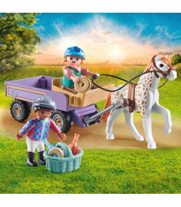 Carruaje Con Poni Playmobil Horses Of Waterfall 71496