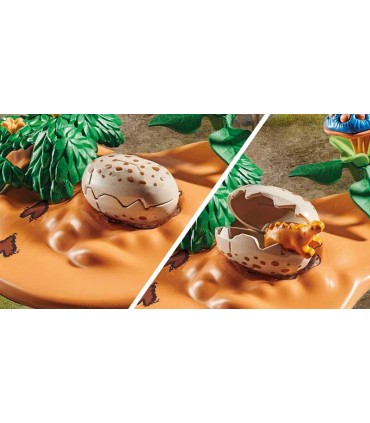 Nido De Estegosaurio Con Ladrón De Huevos Playmobil 71526
