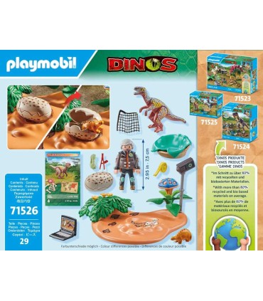 Nido De Estegosaurio Con Ladrón De Huevos Playmobil 71526