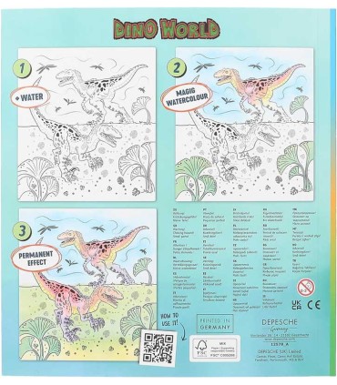 Dino World Libro De Acuarelas