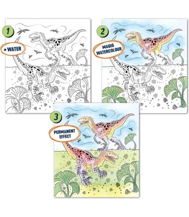 Dino World Libro De Acuarelas