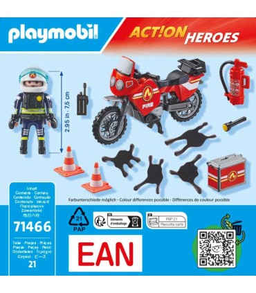 Moto De Bomberos Playmobil 71466